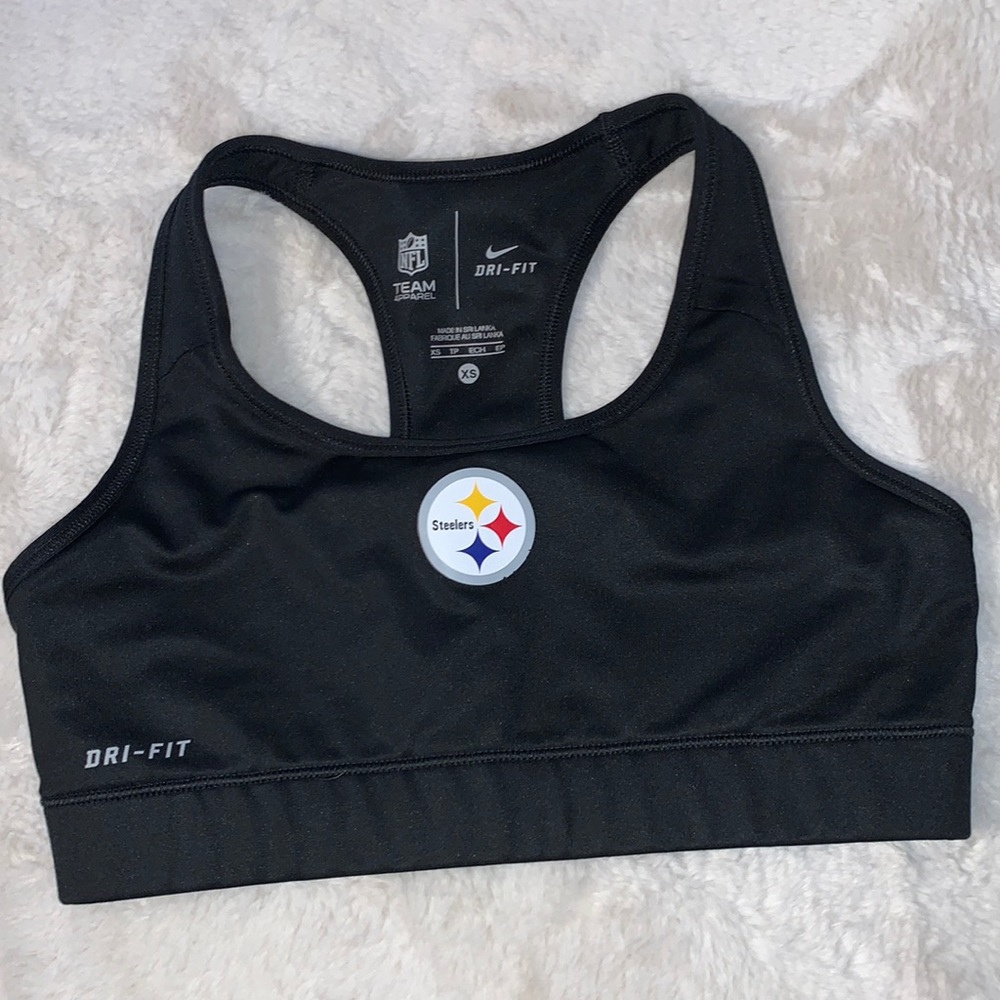 XS NFL dri-fit Steelers sports bra
